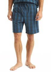 Nautica Men's Crafted Plaid Poplin Sleep Short - Ensign Blue