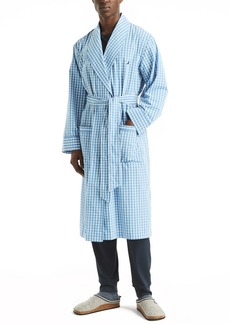 Nautica Men's Crafted Plaid Robe - Blue Yonder