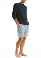 Nautica Men's Crafted Striped Poplin Sleep Short - Ensign Blue