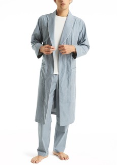 Nautica Men's Crafted Striped Robe - Ensign Blue