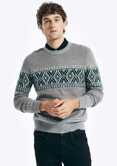 Nautica Mens Fair Isle Crewneck Sweater