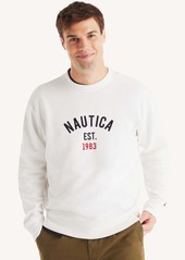 Nautica Mens Fleece Logo Crewneck Sweatshirt