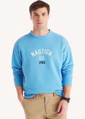 Nautica Mens Fleece Logo Crewneck Sweatshirt