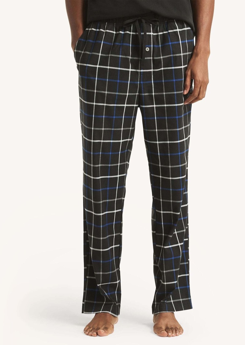 Nautica Mens Fleece Plaid Print Pajama Pant