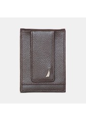 Nautica Men's Front Pocket Leather Wallet - Black