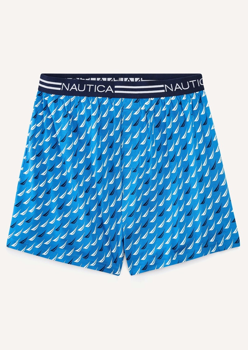 Nautica Mens Holiday Print Knit Boxer