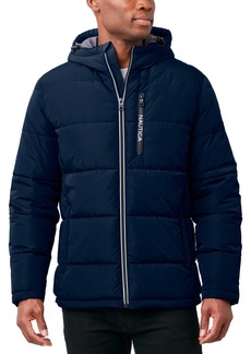 Nautica Men's Hooded Puffer Jacket - Navy