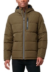 Nautica Men's Hooded Puffer Jacket - Loden