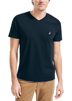 Nautica Men's J-Class Logo Classic-Fit Cotton V-Neck T-Shirt - True Black