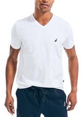 Nautica Men's J-Class Logo Classic-Fit Cotton V-Neck T-Shirt - Zinfandel
