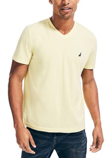 Nautica Men's J-Class Logo Classic-Fit Cotton V-Neck T-Shirt - Corn