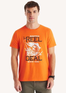 Nautica Mens Keep It Reel Graphic T-Shirt