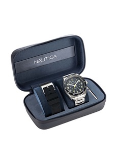 Nautica Mens Key Biscane 3-Hand Watch Box Set