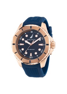 Nautica Mens Koh May Bay Recycled Silicone 3-Hand Watch