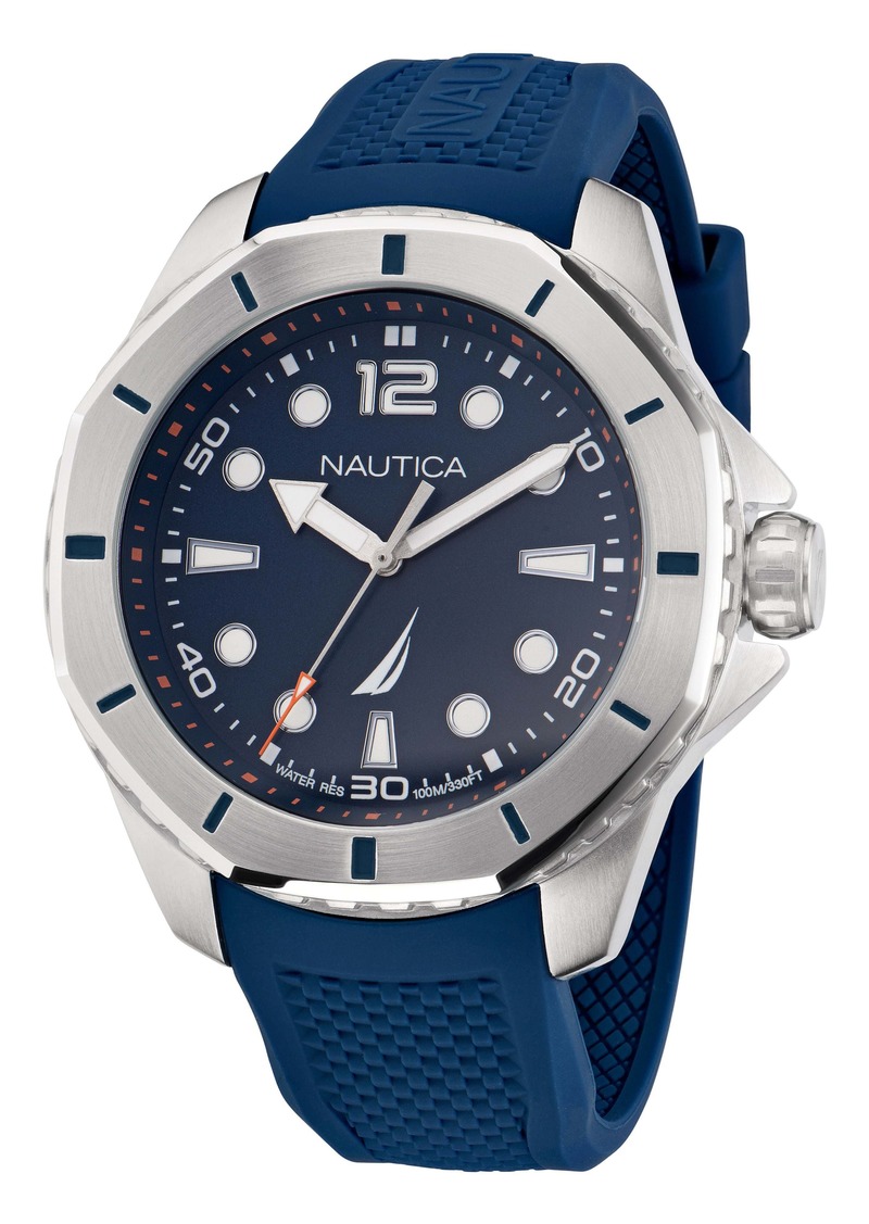 Nautica Mens Koh May Bay Silicone 3-Hand Watch