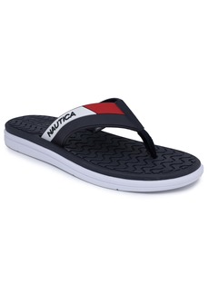 Nautica Mens Logo Flip-Flop Sandal