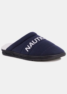 Nautica Mens Logo Jersey Slipper