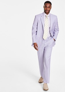 Nautica Men's Modern-Fit Seasonal Cotton Stretch Suit - Lilac