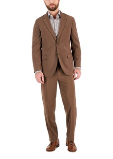 Nautica Mens Modern-Fit Bi-Stretch Fall Suit - Brown