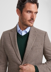 Nautica Men's Modern-Fit Brown Houndstooth Tweed Sport Coat - Brown Houthtooth