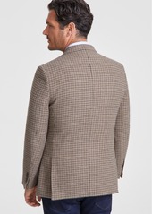 Nautica Men's Modern-Fit Brown Houndstooth Tweed Sport Coat - Brown Houthtooth