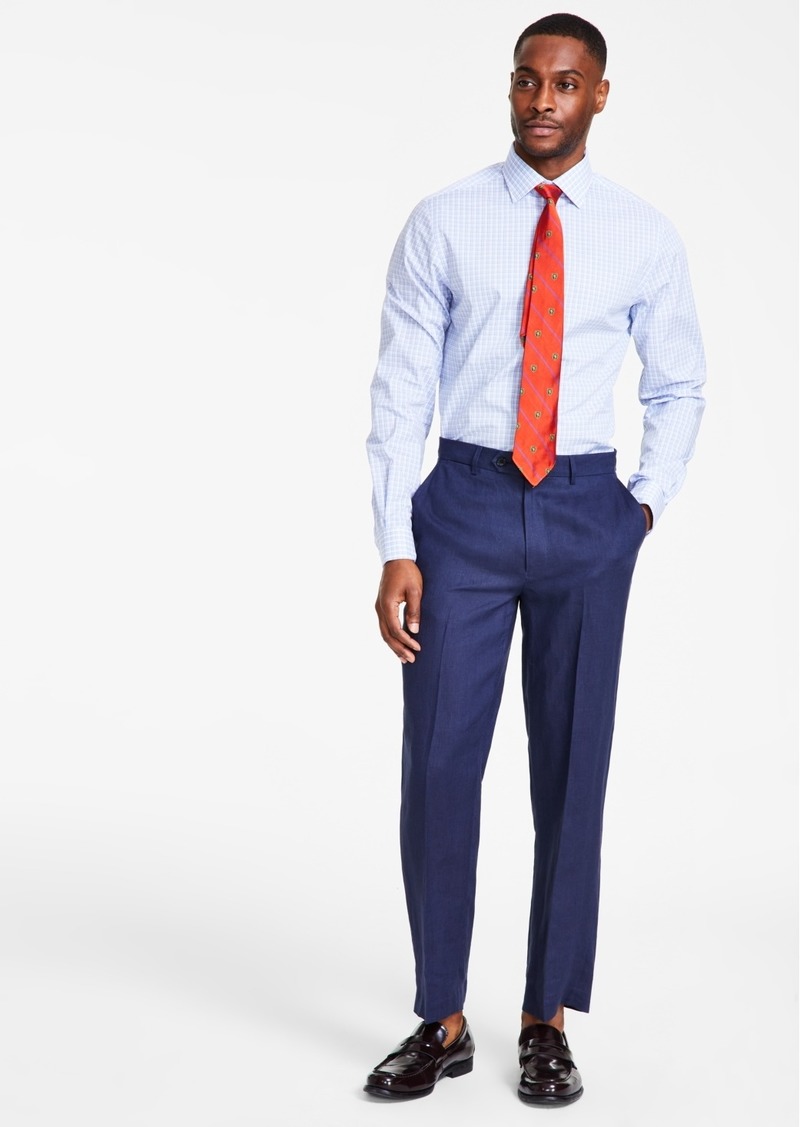 Nautica Men's Modern-Fit Linen Dress Pants - Navy