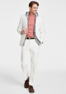 Nautica Men's Modern-Fit Seasonal Cotton Stretch Suit - Solid Cream
