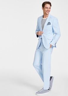 Nautica Men's Modern-Fit Seasonal Cotton Stretch Suit - Sky Blue