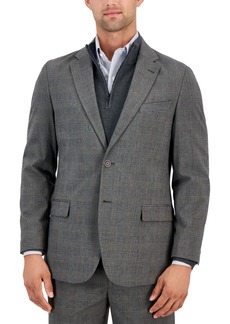 Nautica Men's Modern-Fit Stretch Nested Suit - Grey Plaid