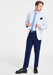 Nautica Men's Modern-Fit Stretch Solid Crush Weave Sport Coat - Bright Blue