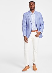 Nautica Men's Modern-Fit Stretch Solid Crush Weave Sport Coat - Bright Blue