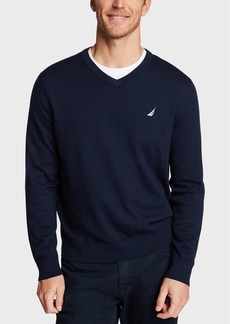 Nautica Men's Navtech Performance Classic-Fit Soft V-Neck Sweater - Navy