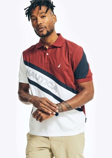 Nautica Mens Navtech Sustainably Crafted Classic Fit Pieced Polo