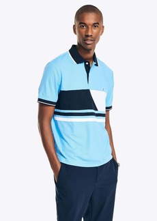 Nautica Mens Navtech Sustainably Crafted Classic Fit Printed Polo