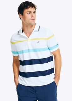 Nautica Mens Navtech Sustainably Crafted Classic Fit Striped Polo