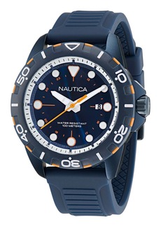 Nautica Mens Nsr Silicone Quartz Analog Watch
