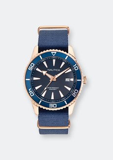 Nautica Men\'s Pacific Beach Nappbf907 Blue Nylon Quartz Fashion Watch - ONE SIZE