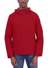 Nautica Men's Packable Full-Zip Hooded Jacket - Red