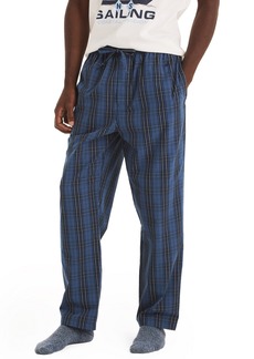 Nautica Men's Plaid Plaid Poplin Pajama Pants - Ensign Blue