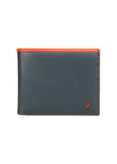 Nautica Men's Pop J Class Bifold Wallet - Navy, Red