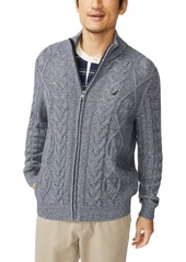 Nautica Men's Pre-Twist Cable-Knit Full-Zip Cardigan Sweater