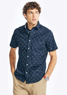 Nautica Mens Printed Short-Sleeve Shirt