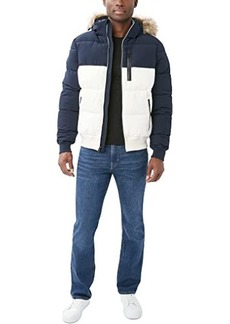 Nautica Men's Puffer Jacket with Removable Hood, Water and Wind Resistant