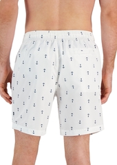 "Nautica Men's Quick-Dry Anchor-Print 8"" Swim Trunks - Nautica Red"