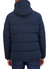 Nautica Men's Quilted Hooded Puffer Jacket - Navy