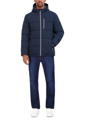 Nautica Men's Quilted Hooded Puffer Jacket - Navy