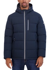 Nautica Men's Quilted Hooded Puffer Jacket - Navy