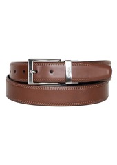 Nautica Men's Reversible Double Stitch Leather Belt - Black, Brown