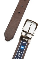 Nautica Men's Reversible Flag Belt - Navy