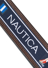 Nautica Men's Reversible Flag Belt - Navy